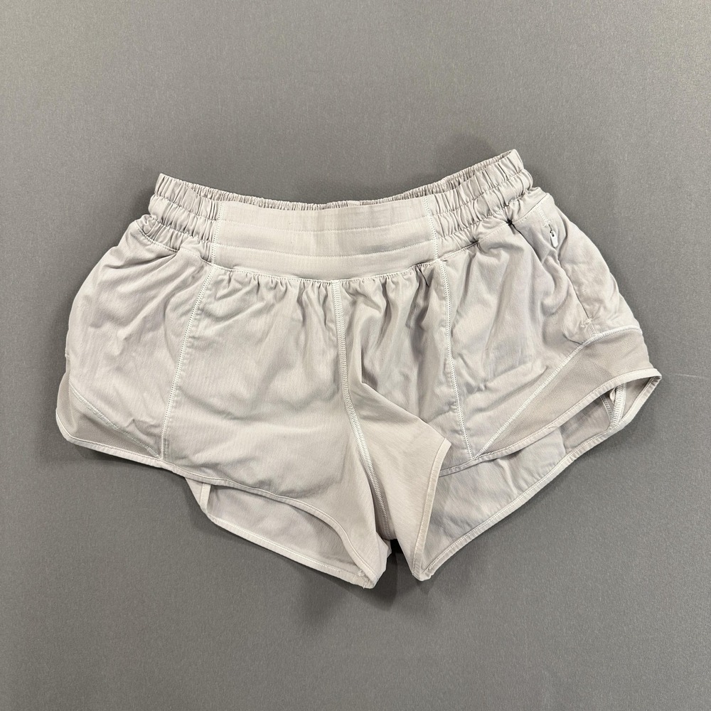 Lululemon Shorts Womens 6 Gray 3 Inseam Running Lined Drawstring Athletic